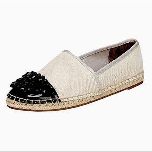 Sam Edelman Circus Beige Black Loretta Espadrille Size 8